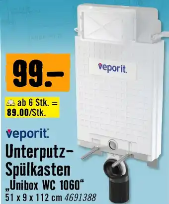Veporit Unterputz Spülkasten „Unibox WC 1060"
