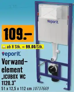 Hornbach veporit: Vorwandelement „ICUBOX WC 1120.3" Angebot
