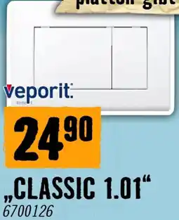 Hornbach Veporit Betätigungsplatte „classic 1.01" Angebot