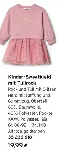 Tchibo Eduscho Kinder-Sweatkleid mit Tüllrock Angebot