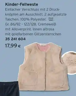 Tchibo Eduscho Kinder-Fellweste Angebot