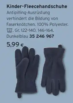 Tchibo Eduscho Kinder-Fleecehandschuhe Angebot