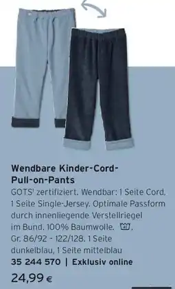 Tchibo Eduscho Wendbare Kinder-Cord-Pull-on-Pants Angebot