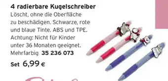 4 radierbare Kugelschreiber