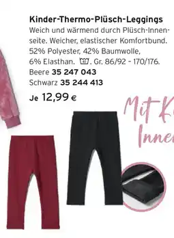 Tchibo Eduscho Kinder-Thermo-Plüsch-Leggings Angebot
