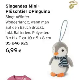Tchibo Eduscho Singendes Mini-Plüschtier »Pinguin« Angebot