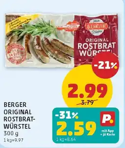 PENNY Berger original rostbratwürstel Angebot