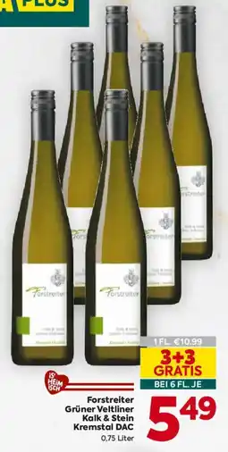 Billa Forstreiter Grüner Veltliner Kalk & Stein Kremstal DAC Angebot