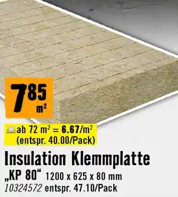 Hornbach Insulation Klemmplatte „KP 80" Angebot