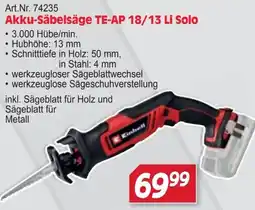 Zgonc Akku-Säbelsäge TE-AP 18/13 Li Solo Einhell Angebot