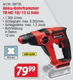Zgonc Akku-Bohrhammer TE-HD 18/12 Li Solo Angebot
