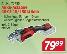 Zgonc Akku-Astsäge GE-CS 18/150 Li Solo Angebot