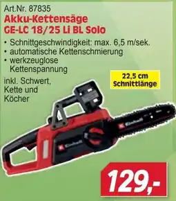 Zgonc Akku-Kettensäge GE-LC 18/25 Li BL Solo Angebot