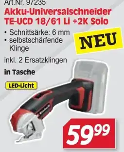 Zgonc Akku-Universalschneider TE-UCD 18/61 Li +2K Solo Angebot