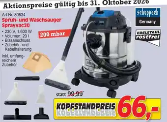 Sprüh- und Waschsauger Sprayvac20