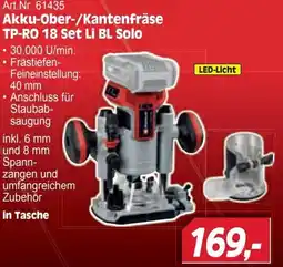 Zgonc Akku-Ober-/Kantenfräse TP-RO 18 Set Li BL Solo Angebot