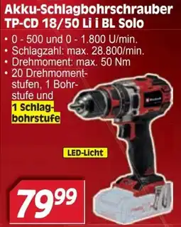 Zgonc Akku-Schlagbohrschrauber TP-CD 18/50 Li i BL Solo Angebot
