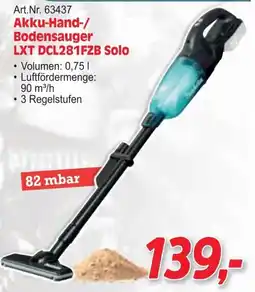 Zgonc Akku-Hand-/Bodensauger LXT DCL281FZB Solo Angebot