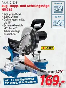 Zgonc Zug-, Kapp- und Gehrungssäge HM254 Angebot