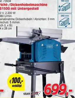 Zgonc Schapp Dickenhobelmaschine S1500 Angebot