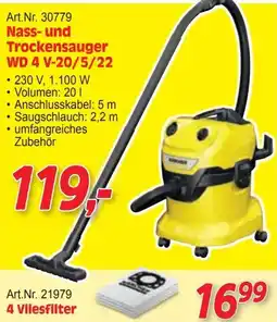 Zgonc Kärcher Nass- und Trockensauger WD 4 V-20/5/22 Angebot