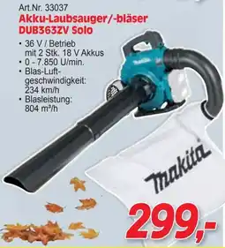 Zgonc Akku-Laubsauger/-bläser DUB363ZV Solo Makita Angebot