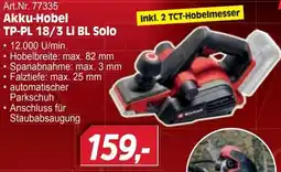 Zgonc Einhell Akku-Hobel TP-PL 18/3 Li BL Solo Angebot
