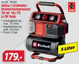 Zgonc Akku-1-Zylinder-Stand-Kompressor TE-AC 18/75 Li OF Solo Angebot