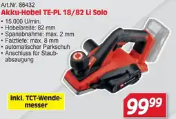 Zgonc Akku-Hobel TE-PL 18/82 Li Solo Angebot