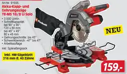 Zgonc Einhell Akku-Kapp- und Gehrungssäge TE-MS 18/8 Li Solo Angebot