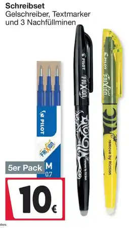 Woolworth Schreibset Gelschreiber, Textmarker und 3 Nachfüllminen Angebot