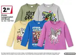 Woolworth Kinder Langarmshirt mit Druck Angebot