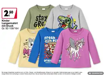 Kinder Langarmshirt mit Druck