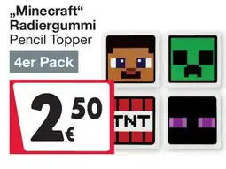 Woolworth Minecraft Radiergummi Pencil Topper Angebot