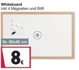Woolworth Whiteboard inkl 4 Magneten und Stift Angebot