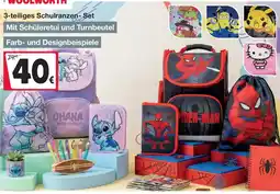 Woolworth 3-teiliges Schulranzen-Set Angebot