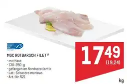 Metro MSC Rotbarsch Filet Angebot