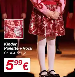 KiK Kinder Pailetten-Rock Angebot