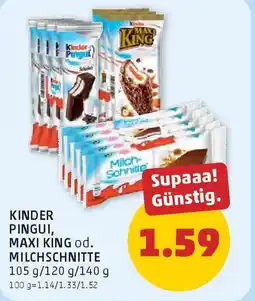 PENNY Kinder Pingu, Maxi King od. Milchschneite Angebot