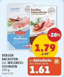 PENNY Berger Backofen-od. Wellness-Schinken Angebot