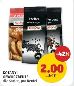 PENNY Kotányi Gewürzbeutel Angebot
