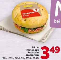 Billa BILLA immer gut Focaccia Angebot