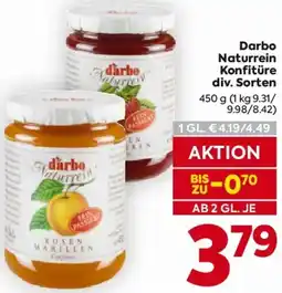 Billa Darbo Naturrein Konfitüre Angebot