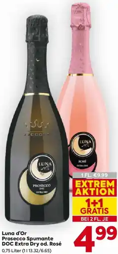 Billa Luna d'Or Prosecco Spumante DOC Extra Dry od. Rosé Angebot