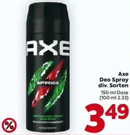 Billa Axe Deo Spray Angebot