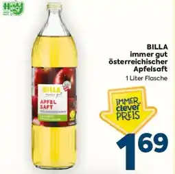 Billa Billa immer gut österreichischer Apfelsaft Angebot
