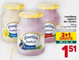 Billa Landliebe Joghurt Angebot