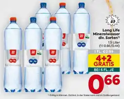 Billa Long Life Mineralwasser Angebot