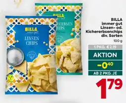 Billa BILLA immer gut Linsen-od. Kichererbsenchips Angebot