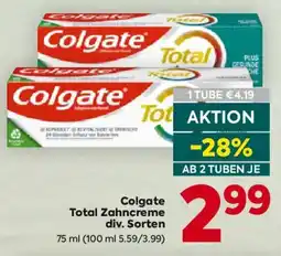 Billa Colgate Total Zahncreme Angebot